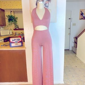 Meek pink cut out jumpsuit.